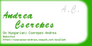 andrea cserepes business card